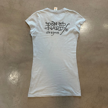 Y2K Blue Ed Hardy by Christian Audigier “Love Kills Slowly” Tee