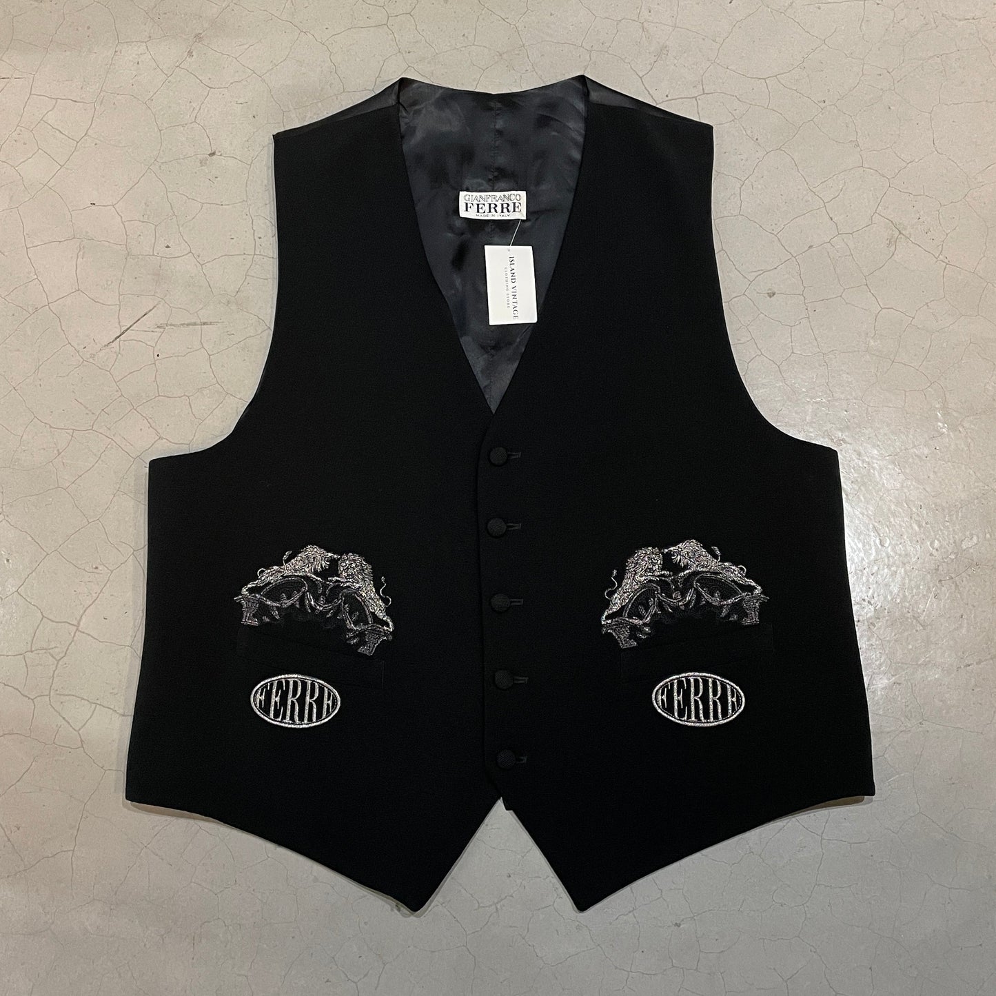 Vtg Gianfranco Ferre Embroidered Vest