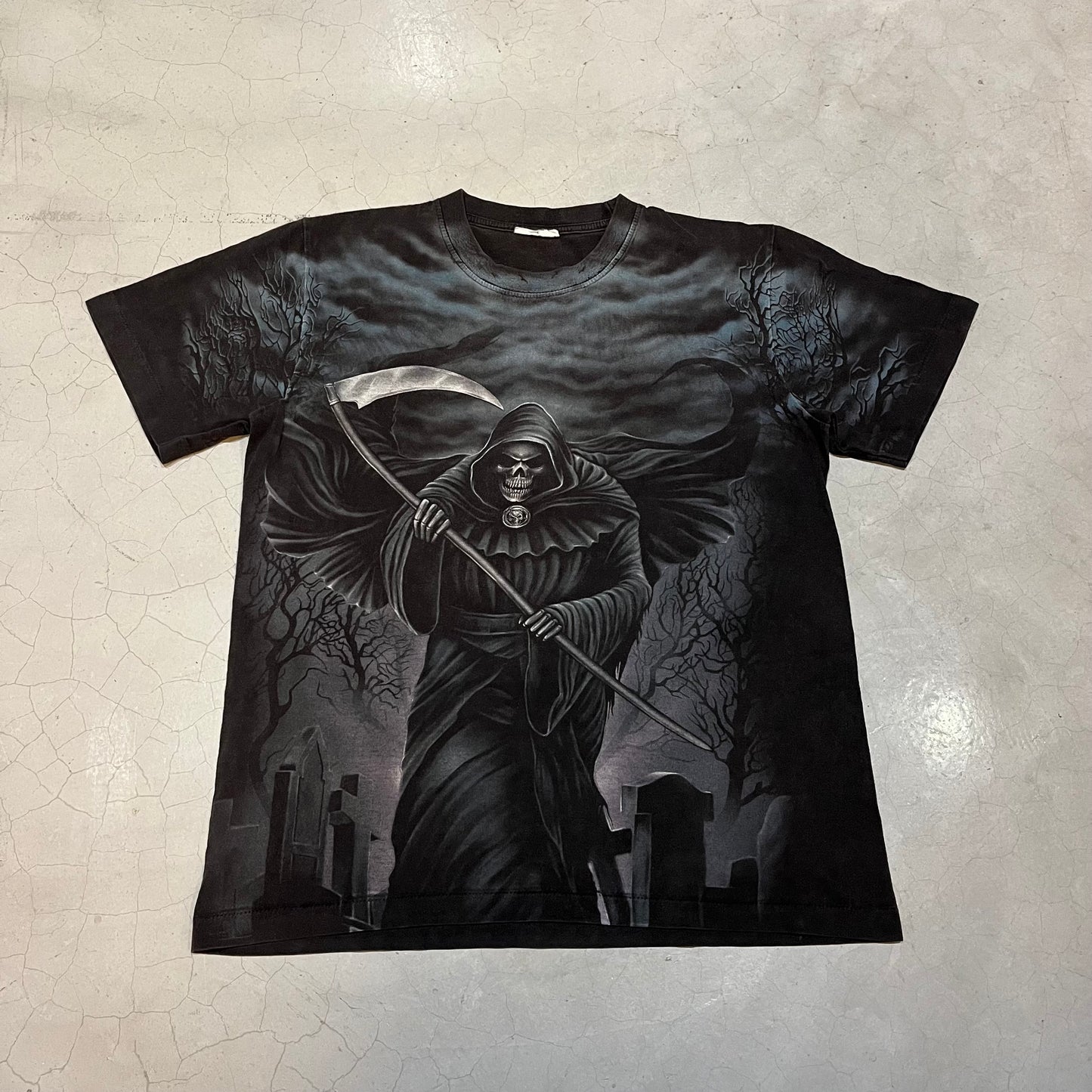 Y2K Grim Reaper AOP Tee (Black)