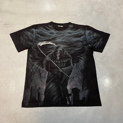 Y2K Grim Reaper AOP Tee (Black)
