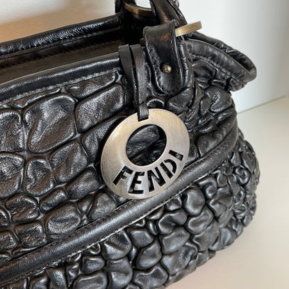 Fendi Puckered Leather Chef Bubble Shoulder Bag