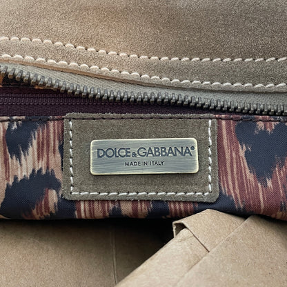Vintage Dolce & Gabbana Denim/Suede Satchel Bag