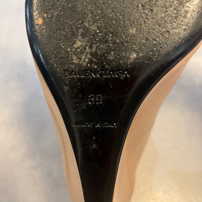 Balenciaga Leather Sling Back Mule Sandals