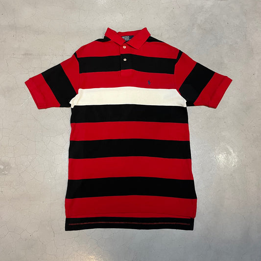Ralph Lauren Stripe Red Polo Shirt