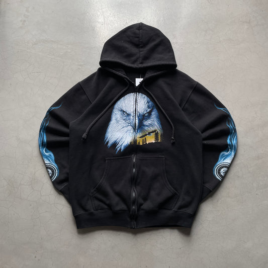 Vintage Eagle Biker Zip-up Jacket