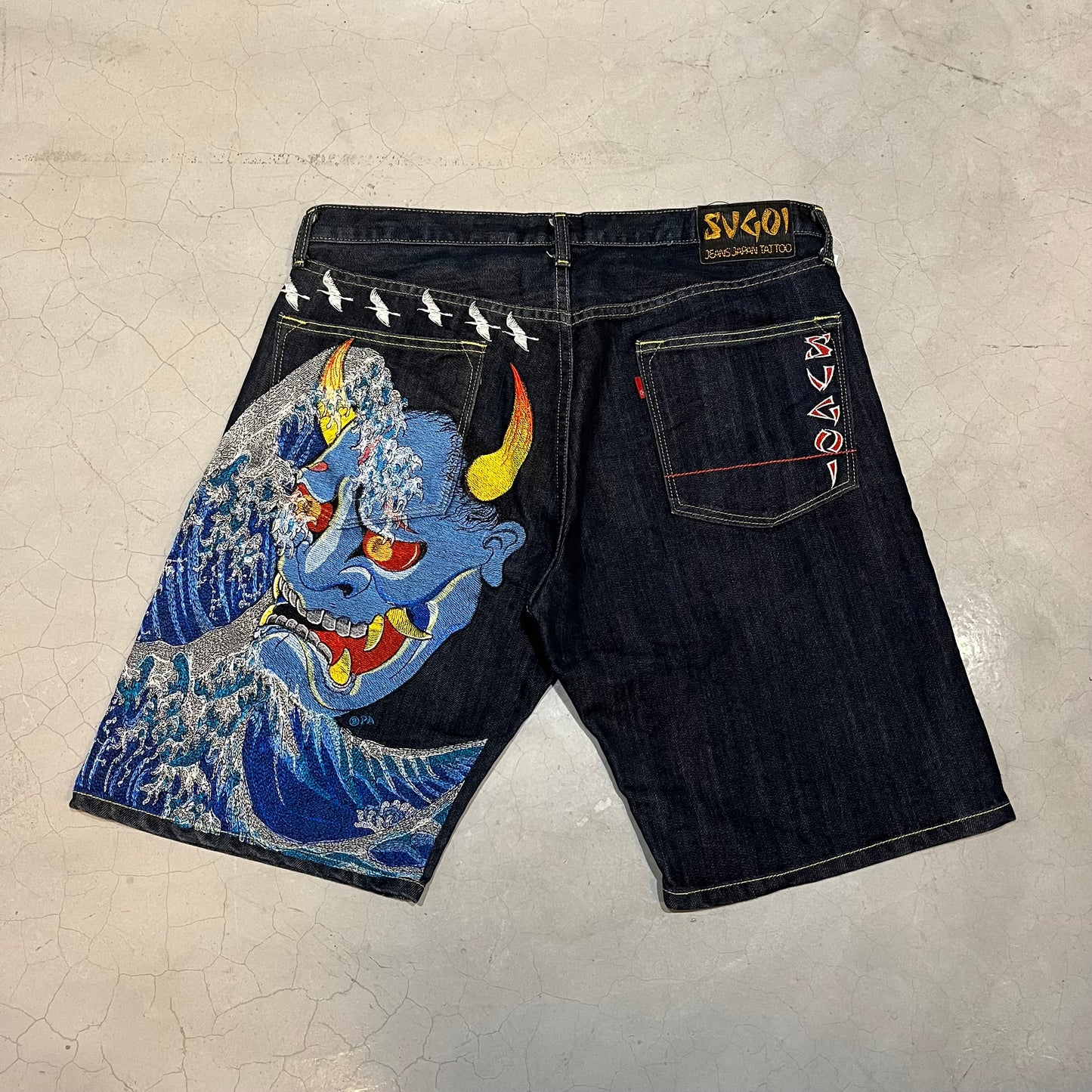 Sugoi Hannya Mask Embroidered Jorts