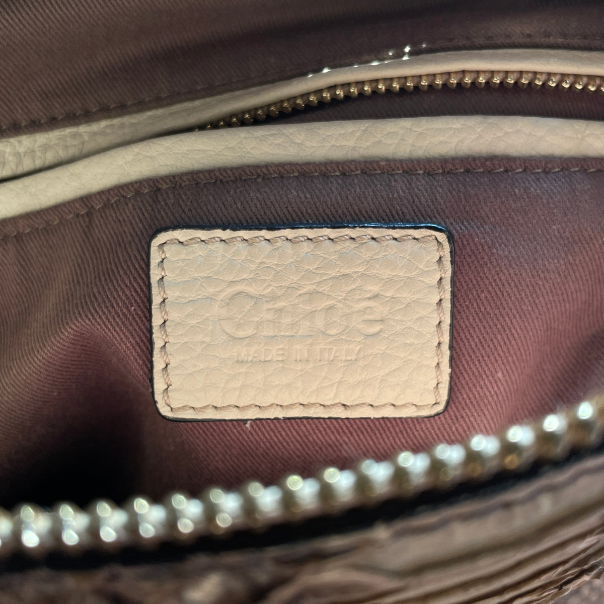 Chloe Grey Python Marcie Hand Bag