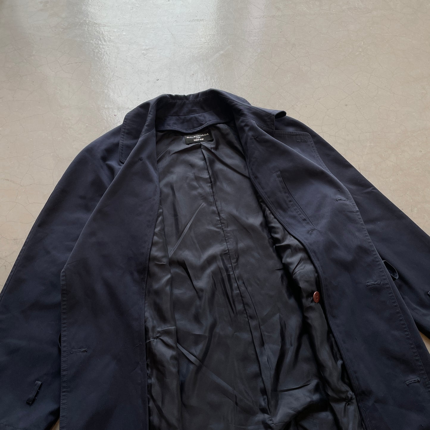 Vintage 1990’s Balenciaga Pour Gulf Air Trench Coat