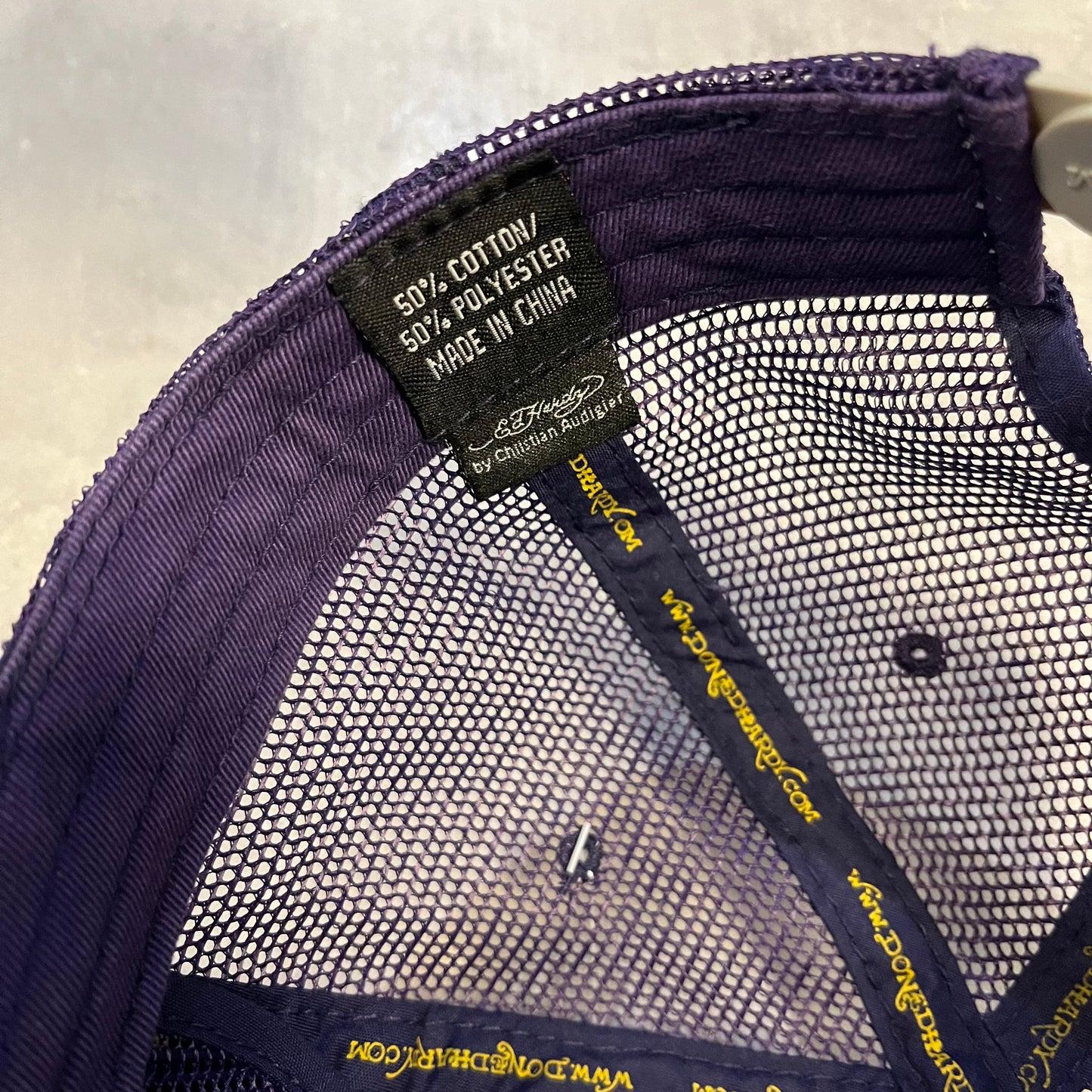 Y2K Ed Hardy Purple Skull Hat