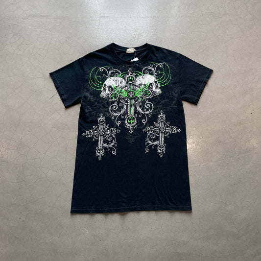 Y2K Green Skull and Crosses Tee