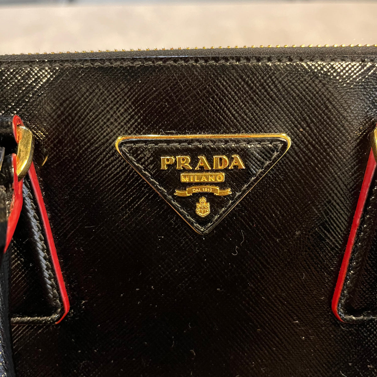 Prada Saffiano Galleria Bag (Black)