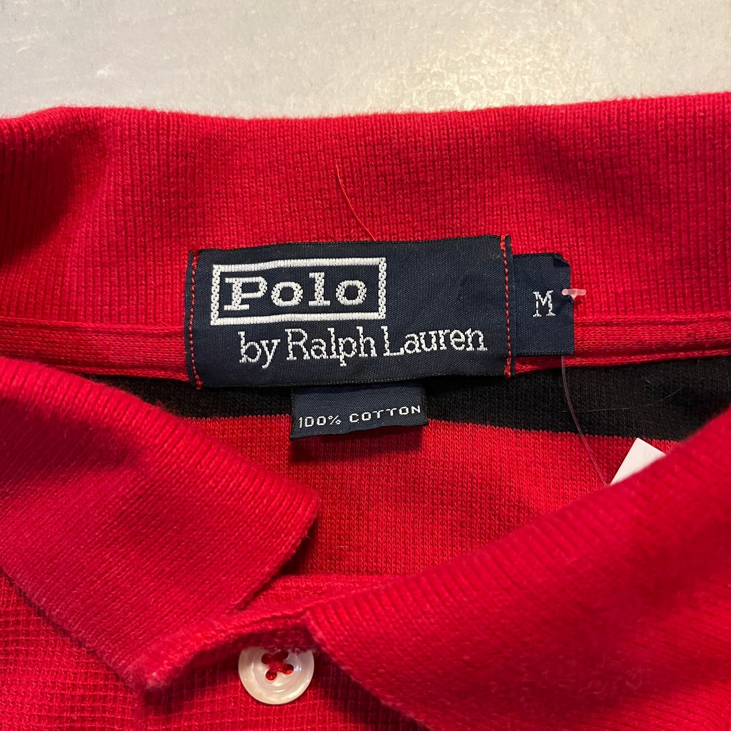 Ralph Lauren Stripe Red Polo Shirt
