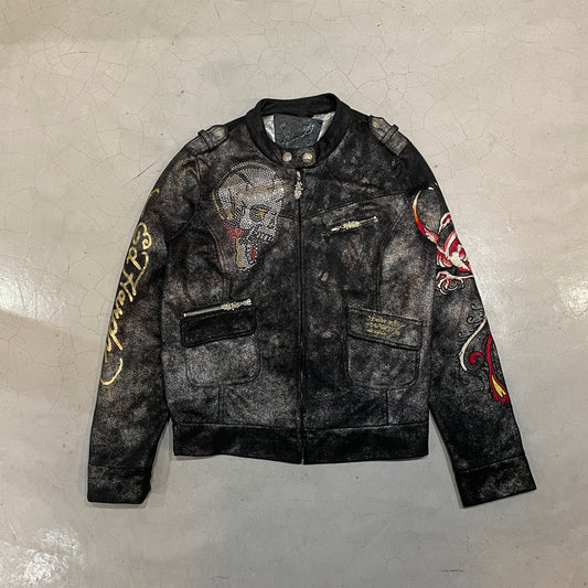Y2K Ed Hardy by Christian Audigier Biker Jacket
