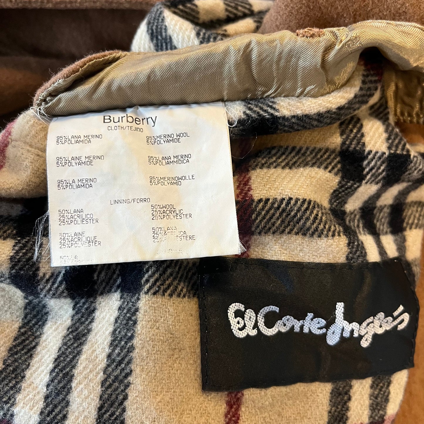 Vintage Burberry Beige Wool Coat