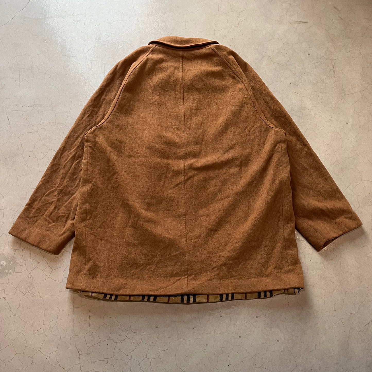 Vintage Burberry Beige Wool Coat