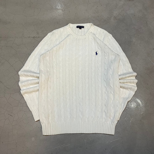 Polo Ralph Lauren Women’s White Cable Knit Sweater