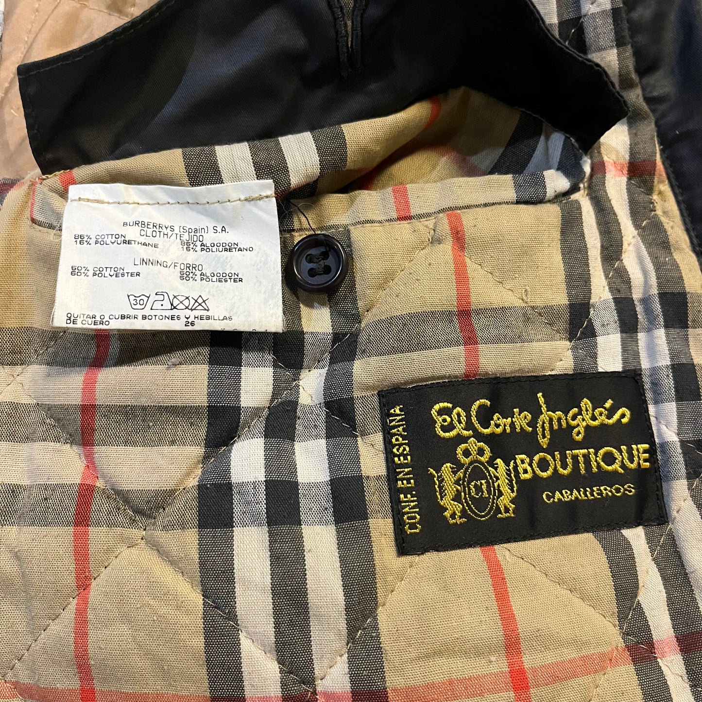 Vintage 90’s Burberry Black Oversized Jacket
