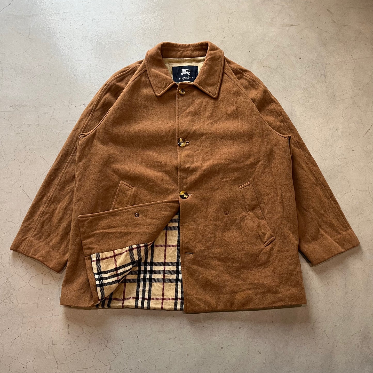 Vintage Burberry Beige Wool Coat