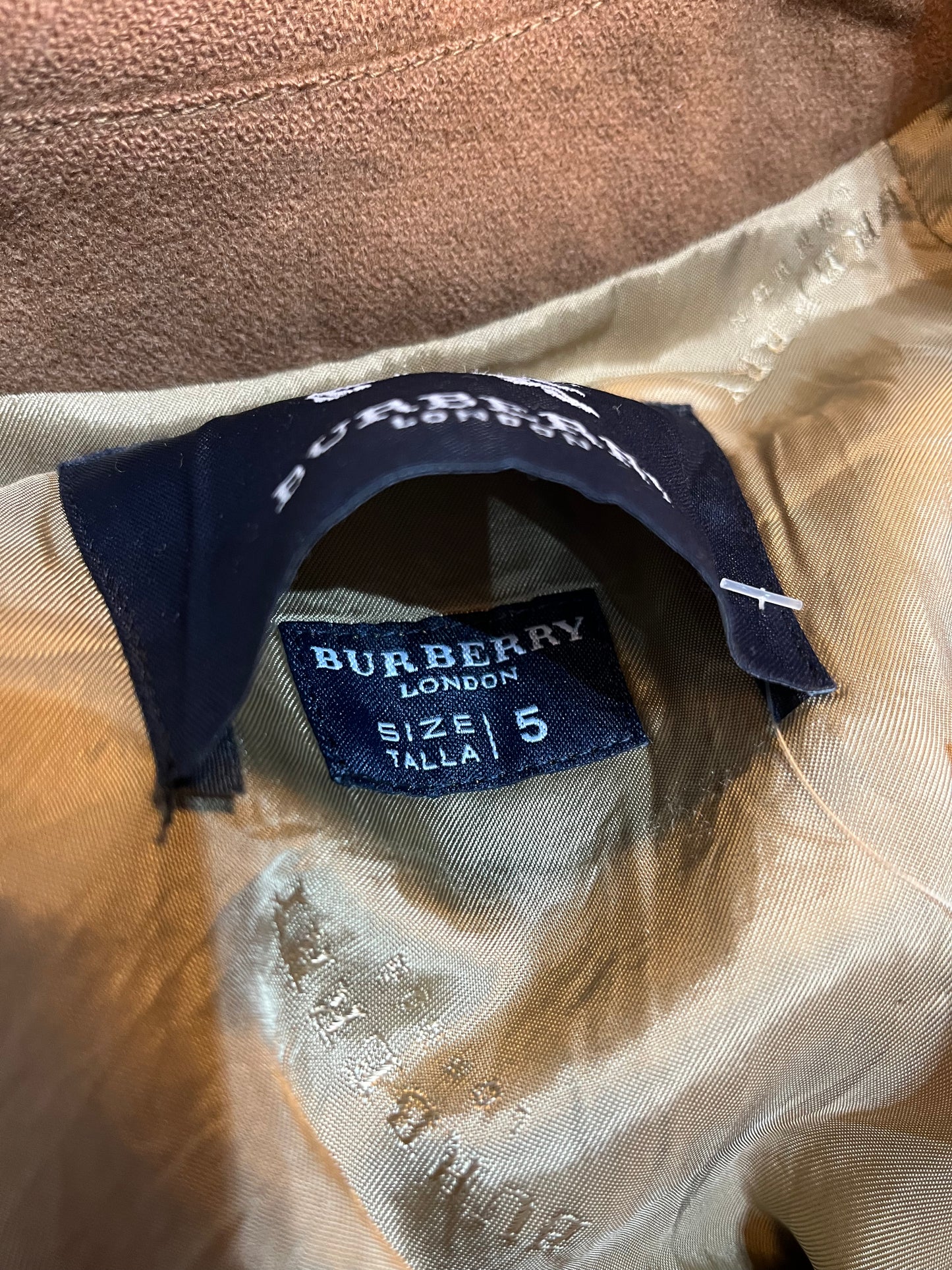 Vintage Burberry Beige Wool Coat