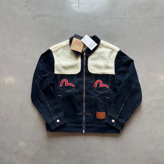 Evisu Womens Sherpa Denim Jacket (DEADSTOCK)