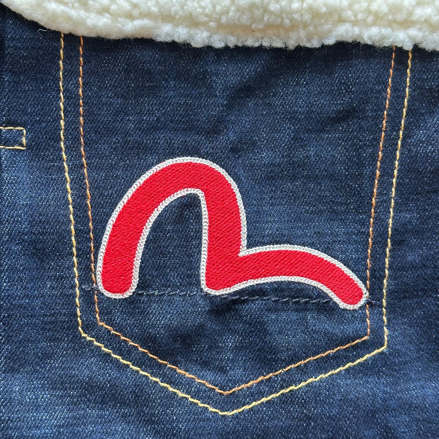 Evisu Womens Sherpa Denim Jacket (DEADSTOCK)