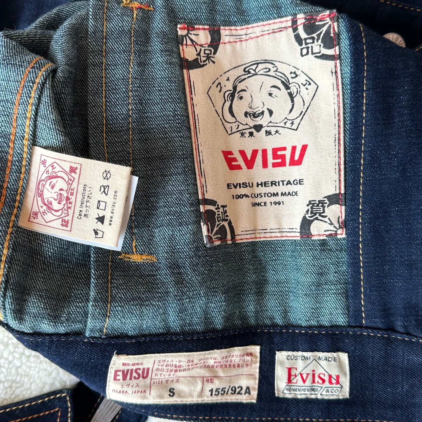 Evisu Womens Sherpa Denim Jacket (DEADSTOCK)