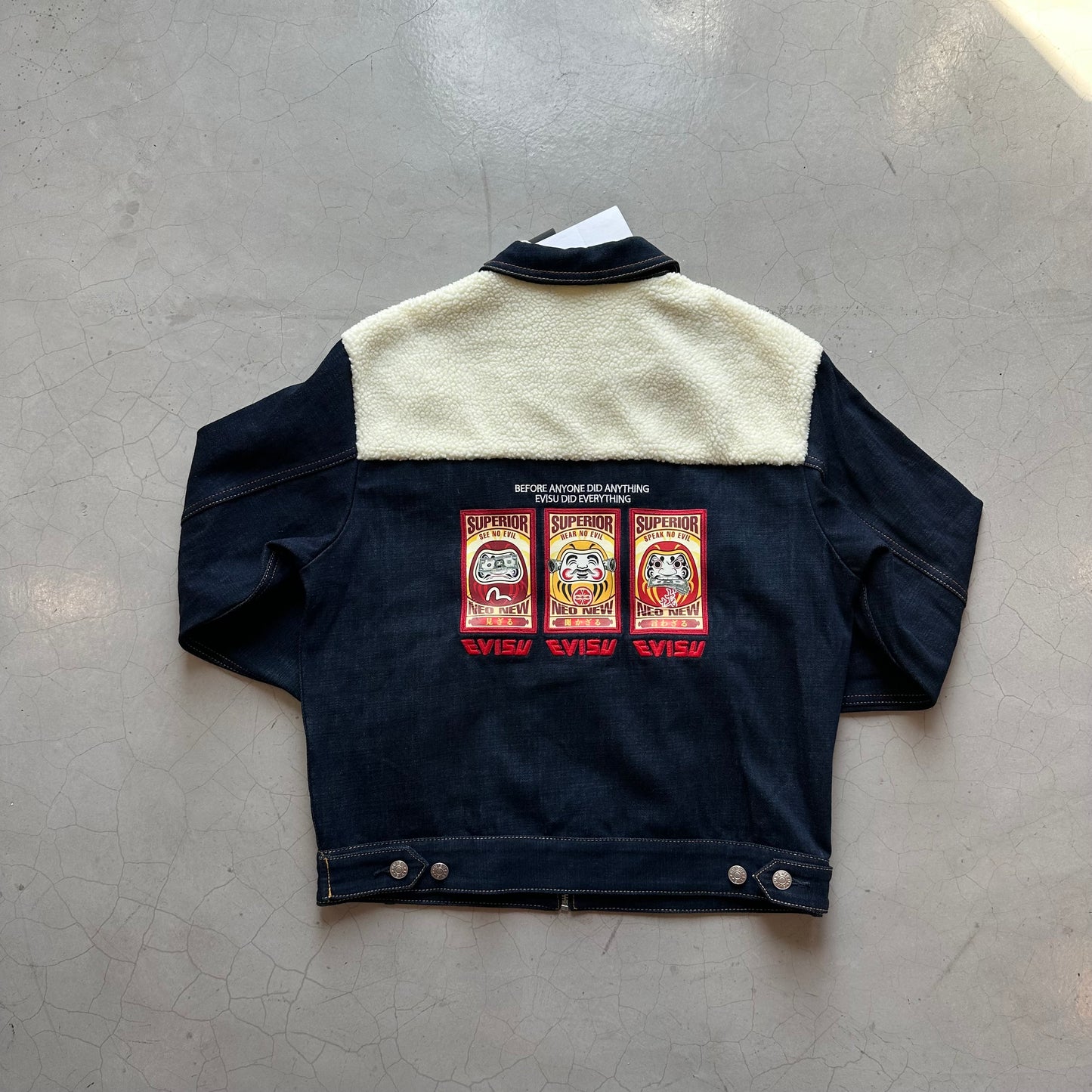 Evisu Womens Sherpa Denim Jacket (DEADSTOCK)