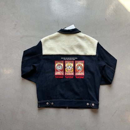 Evisu Womens Sherpa Denim Jacket (DEADSTOCK)