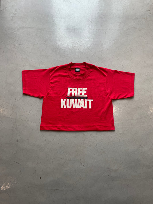 Vtg 90's Free Kuwait Cropped Tee