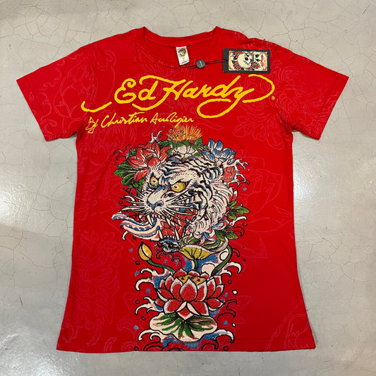 Vintage Y2K Ed Hardy White Tiger T-Shirt (DEADSTOCK)