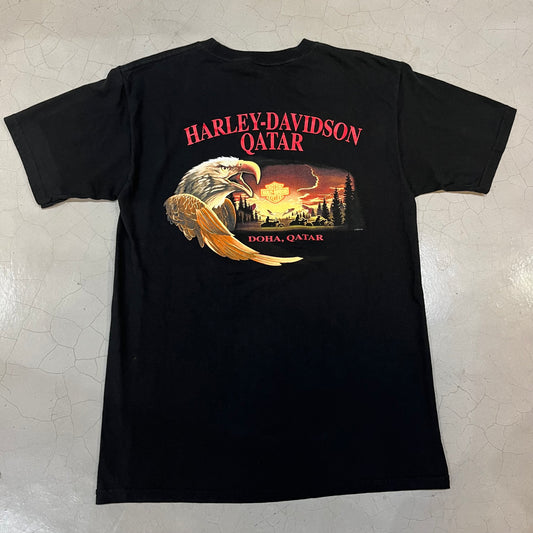 Vintage 2006 Harley Davidson Qatar Eagle T-Shirt