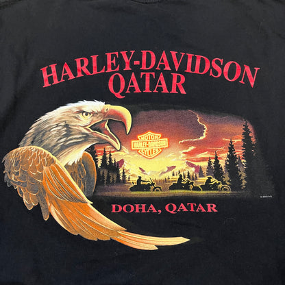Vintage 2006 Harley Davidson Qatar Eagle T-Shirt