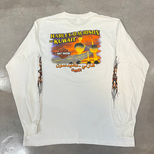 Vintage 2006 Harley Davidson Kuwait Long Sleeve With Sleeve Hit Shirt