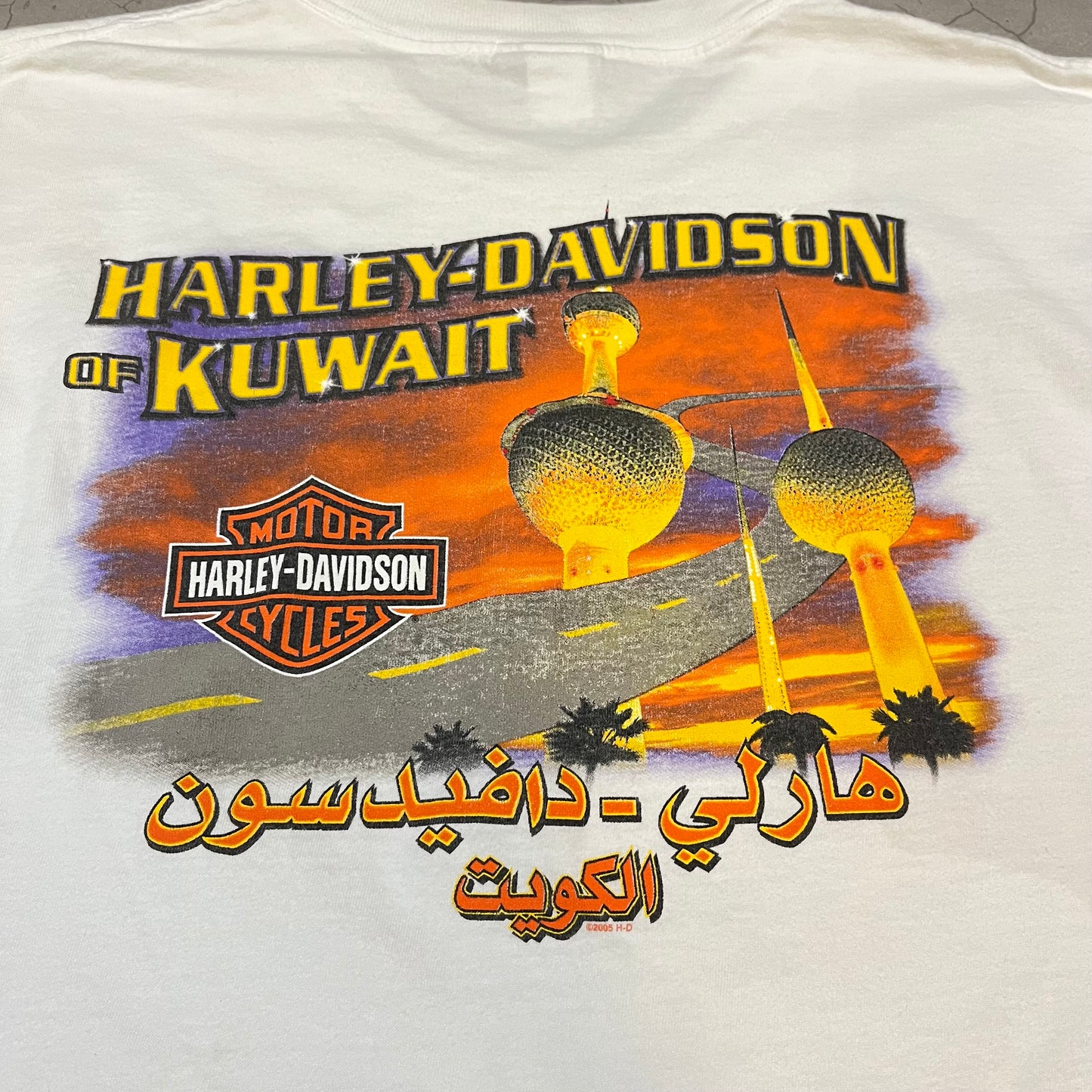 Vintage 2006 Harley Davidson Kuwait Long Sleeve With Sleeve Hit Shirt