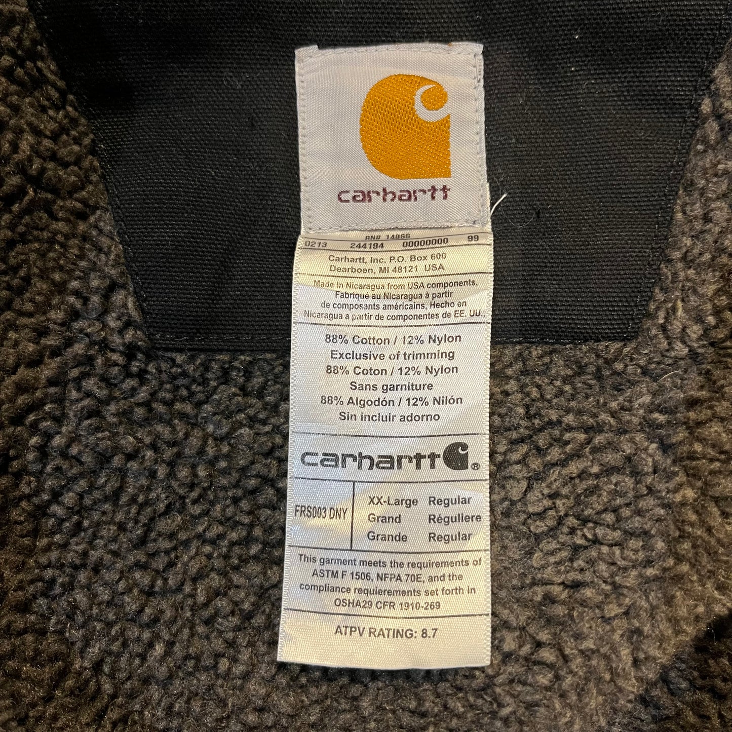 Carhartt Black Zip-Up Jacket