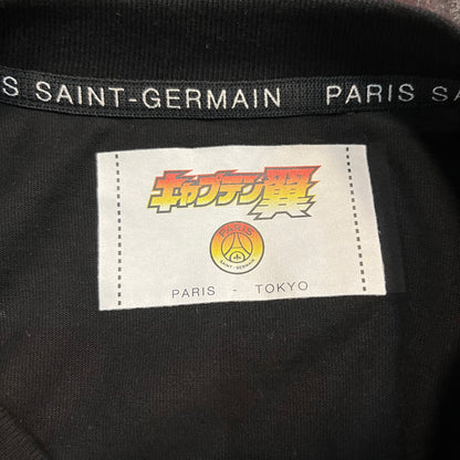 PSG X Captain Tsubasa Black T-Shirt