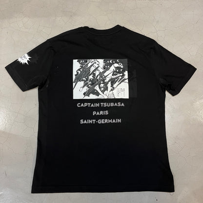 PSG X Captain Tsubasa Black T-Shirt