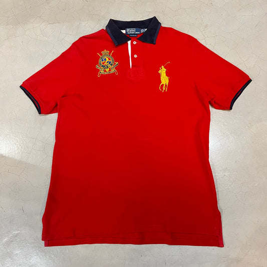Ralph Lauren Riders & Jockeys Red Gold Polo