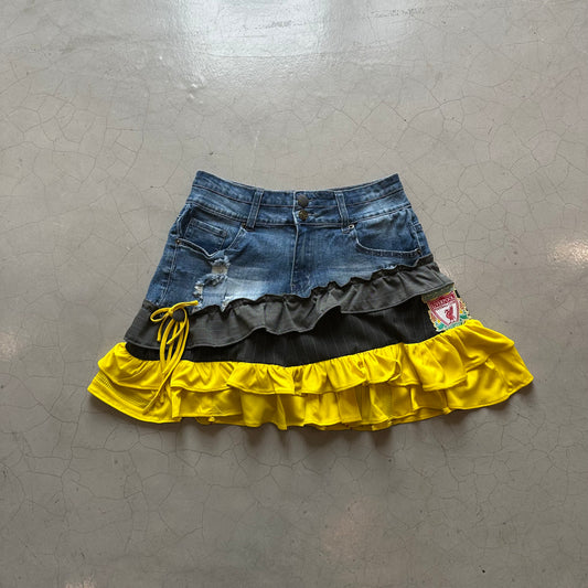 Fifi Al Shakar x Island Vintage Reworked Liverpool Denim Skirt