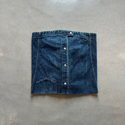 Fifi Al Shakar x Island Vintage Reworked Strapless Denim Top