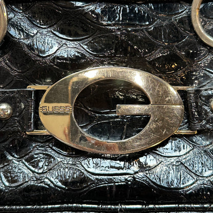 Guess Black Snake Skin Bag