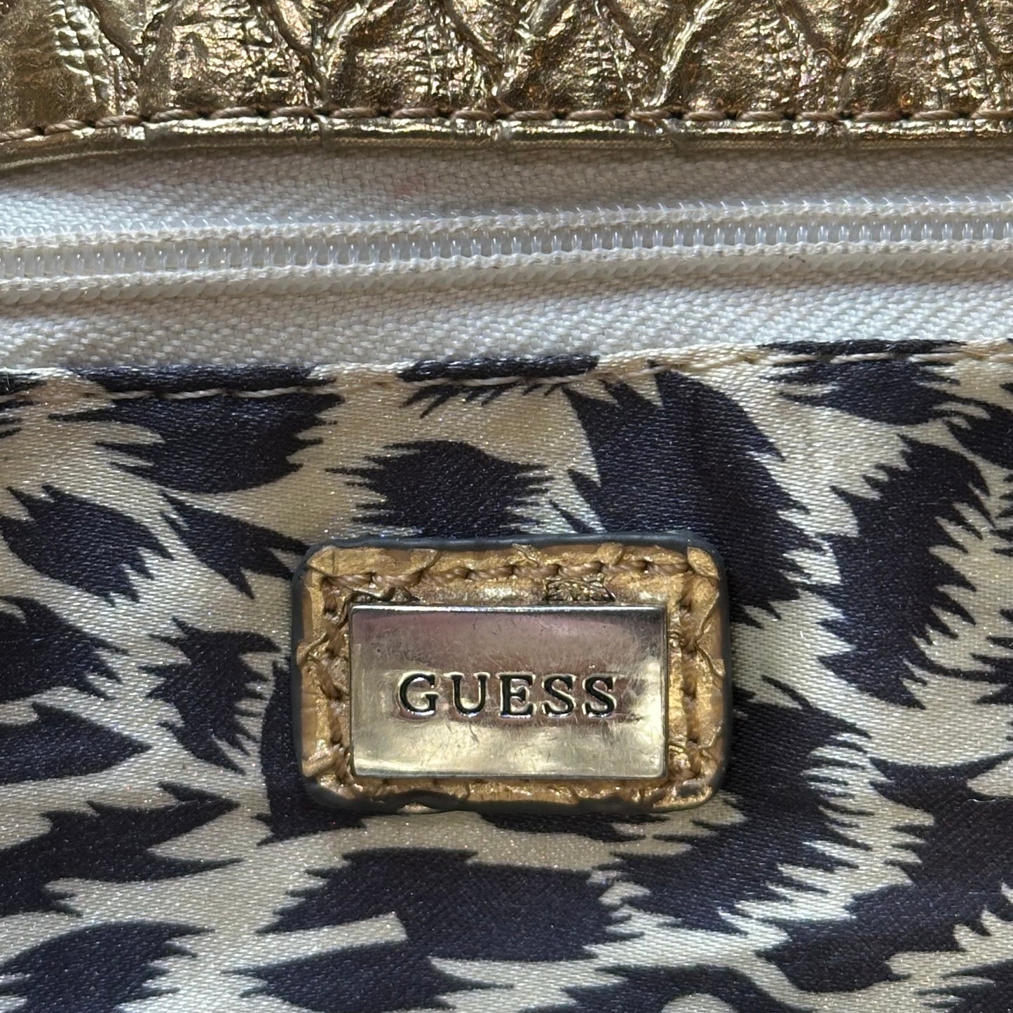 Vtg Guess Croc Black Handbag