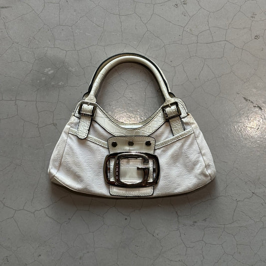 Vtg Guess White Handbag