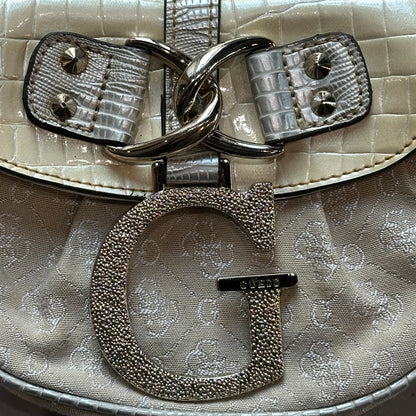 Vtg Guess Bedazzled Logo Handbag