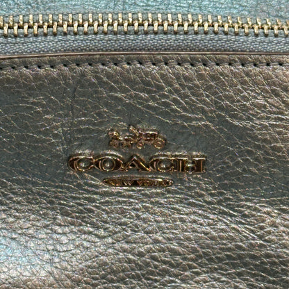 Coach Leather Metallic Blue Belt Bag