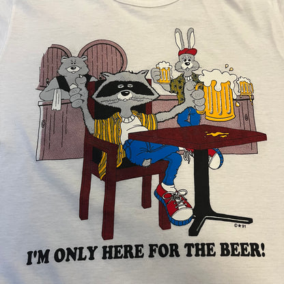 Vintage 90s I'm Only Here For The Beer T-Shirt