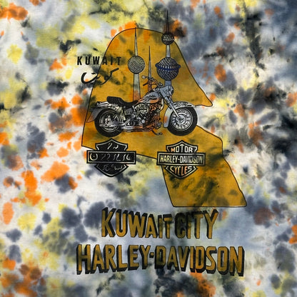 Vtg Harley Davidson Kuwait Tie Dye Tee
