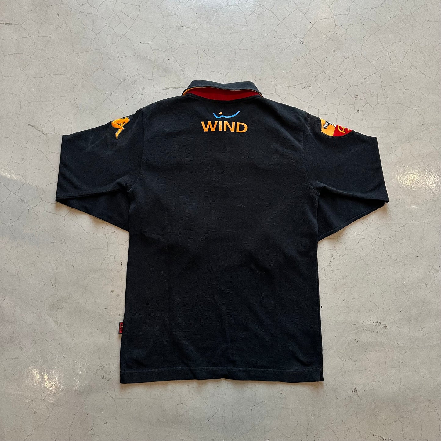 Vtg Kappa AS Roma Longsleeve Polo