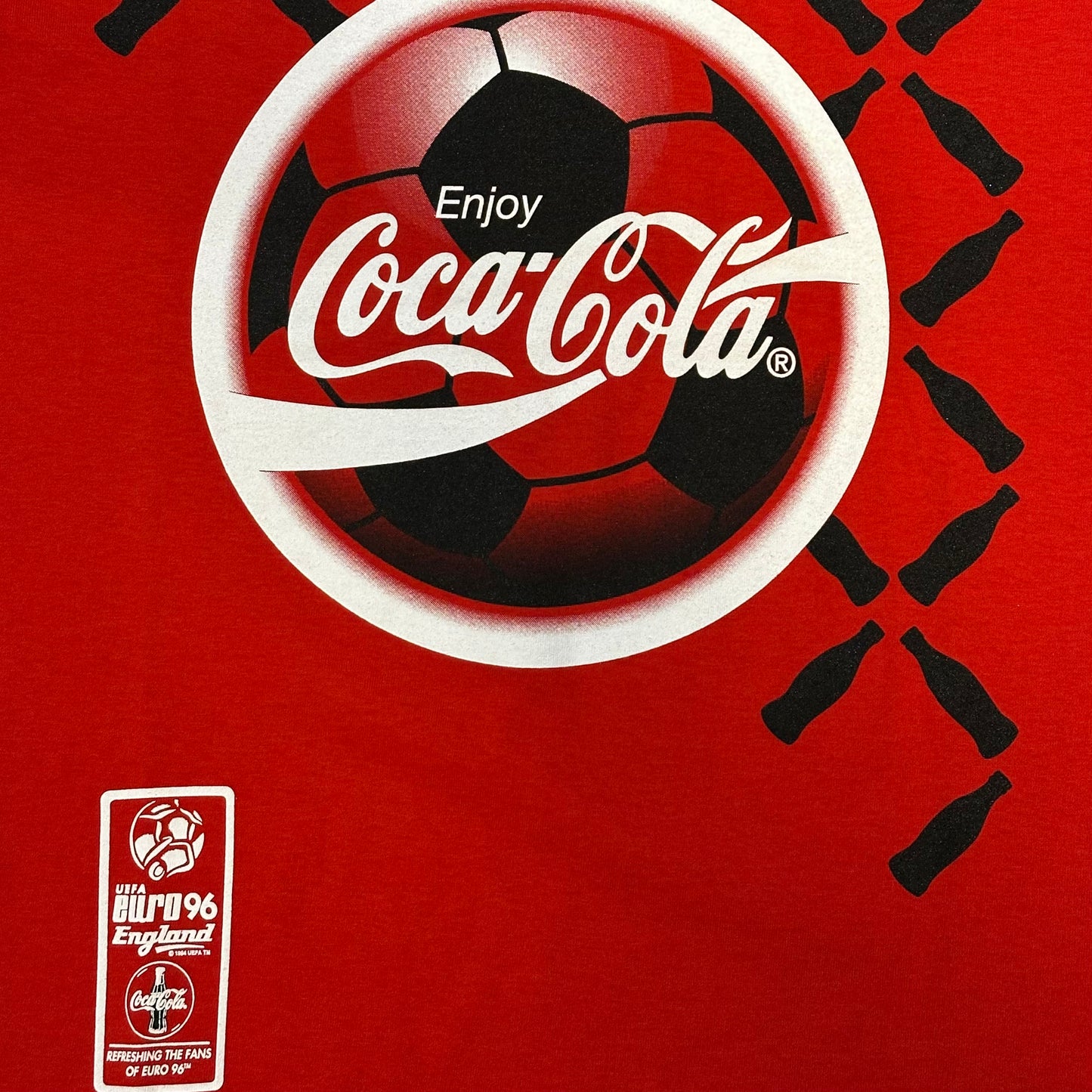 Vtg 90's Coca Cola Euro 96 Tee