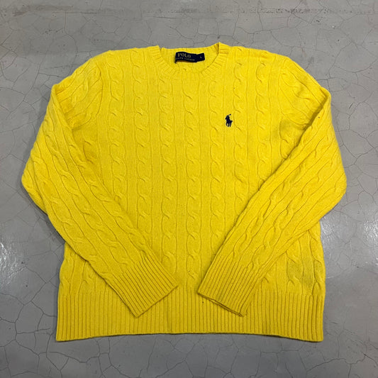 Women's Ralph Lauren Old Money Yellow Knitted Sweater